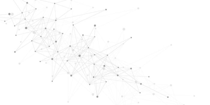 Abstract plexus design with connecting dots and lines. Global network connection, social communication and digital technology concept vector