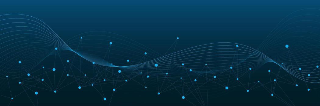 Global network connection banner design with polygonal shape. Social communication and big data visualization. Suitable for digital technology and science background vector