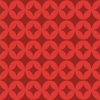 geométrico rojo modelo con enclavamiento círculos y estrellas vector