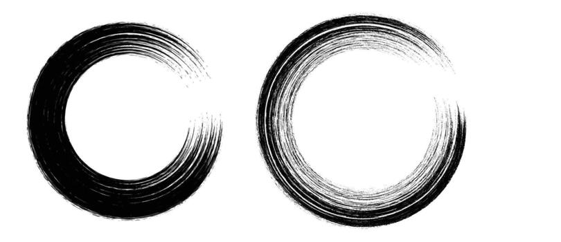 resumen zen círculos con grunge textura transmitir equilibrar y tranquilidad en moderno diseño proyectos, Perfecto para antecedentes, logotipos, y artístico composiciones creando un calmante efecto vector