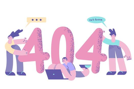 problema y error en línea concepto. vector