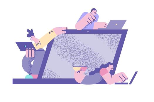 Network virtualization managers and technologies concept vector