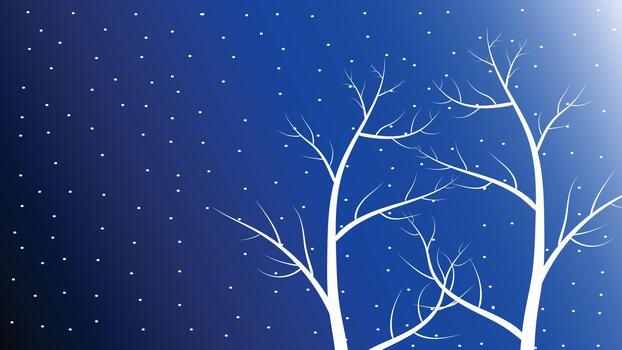 winter background with trees and snow vector