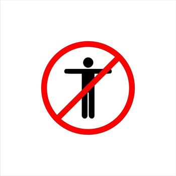 No entry sign prohibiting access to a specific area or location. vector