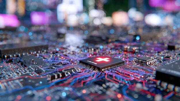 digital circuito tablero pastilla error sistema fracaso tecnología antecedentes foto