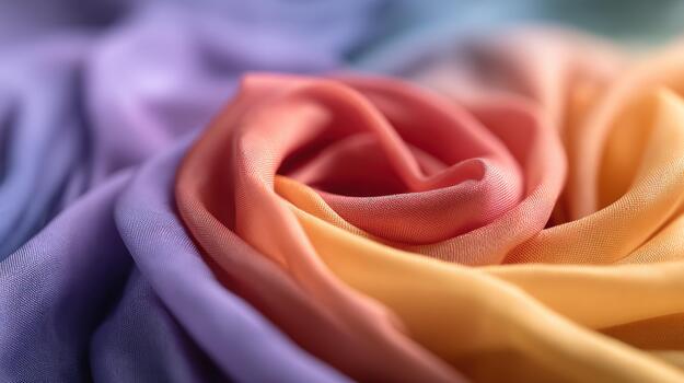Gradient color fabric texture background vibrant textile pattern soft cloth material abstract design photo