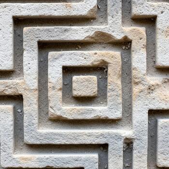 An abstract pattern of stone with squares and lines photo