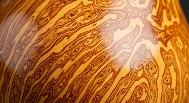 A close up of a vase with a wood grain pattern photo