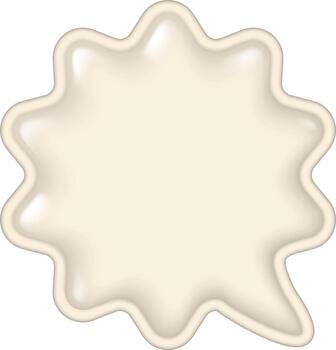 Beige decorative shape for design vector