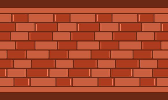 Brown and Red Brick Wall Texture Pattern with Header and Stretcher Bond vector