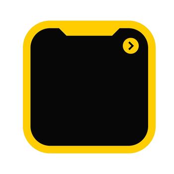 Bright Yellow Panel Frame for UI Mockup Design. Clean Yellow UI Window for Digital Templates vector