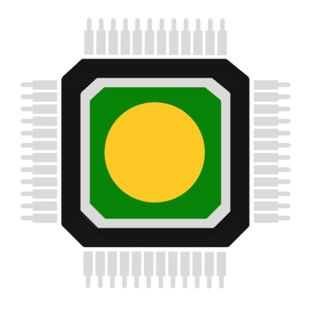 Integrated Circuit Core Component Processor Square Microchip Illustration png