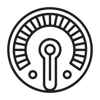 Stress Level Ai Sensor Out Line vector