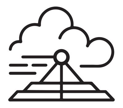 Storm Proof Structure Symbol Out Line vector