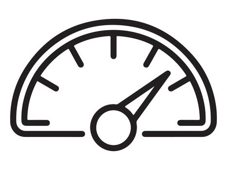 Outline of a gaming performance meter vector