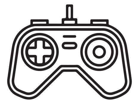 Outline illustration of a pro gaming reaction sensor device vector