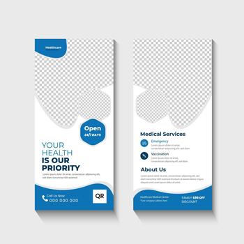 Rack Card and roll up design vector
