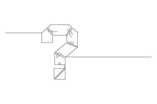 constructivo duda pregunta bloquear rompecabezas geometría lineal estilo soltero línea Arte vector