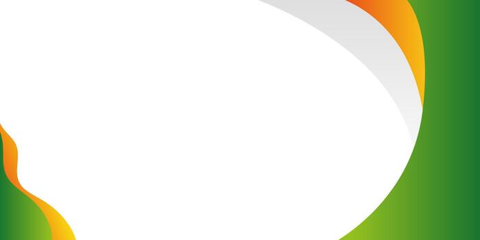 Green and Orange Curved Abstract Background with Smooth Gradient Shapes vector