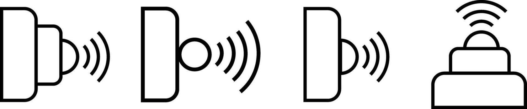 Infrared icons. Remote control and IR signal signs. Infrared sensor symbol. Invisible light and technology signs vector