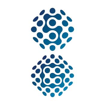 Gradient logo design with tech design template vector