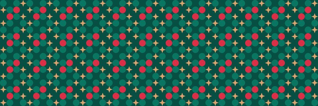 Seamless pattern with geometric shapes and stars. Repetitive holiday design for Christmas and New Year. Abstract festive background for wrapper or fabric vector