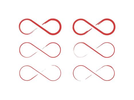 infinito símbolo íconos ilustración representando eternidad, sin límites posibilidades, interminable diseño y resumen lazo concepto en plano gráfico estilo vector
