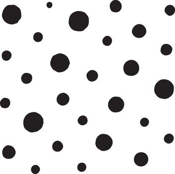 Abstract black dots on a white background pattern vector