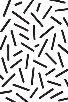 Abstract black lines scattered on white background pattern vector
