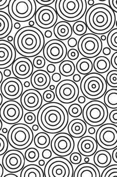 Concentric circles pattern black and white abstract background vector