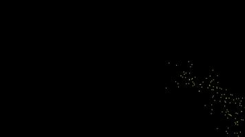 resumen modelo de numeroso pequeño amarillo puntos disperso a través de un profundo negro fondo, creando un mínimo brillante efecto ideal para superposiciones, gráfico diseño, y antecedentes con generoso Copiar espacio. video