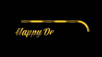 Elegant golden lettering forming a Deepavali greeting on a dark background, with a smooth rounded frame and ample negative space suitable for festive or seasonal design use. video