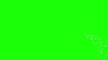 Abstract scene of numerous small white arrows dispersed across a vivid green backdrop, creating a dynamic pattern suitable for motion graphics, overlays, and design elements with ample copy space. video