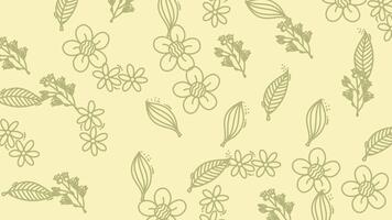 floreale modello sfondo con delicato lineamenti e morbido colore tavolozza. video