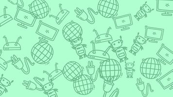 Seamless Pattern of Internet of Things Devices and Concepts. video