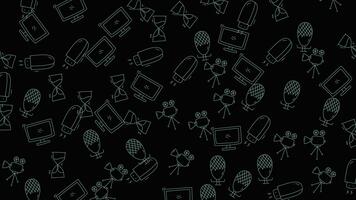 Abstract Tech and Science Doodle Background for Presentations and Design. video