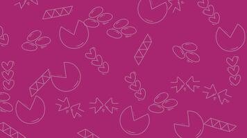 Abstract Purple Background with Geometric Shapes Seamless Pattern. video