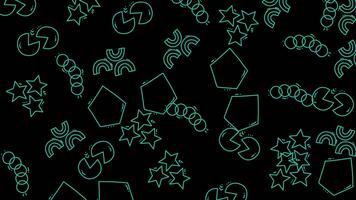 abstrato néon formas animação dinâmico geométrico padronizar laço. video