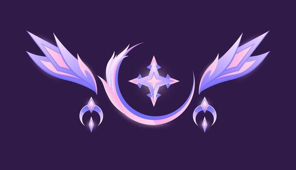 decorative pink crystal crescent editable text effect design vector