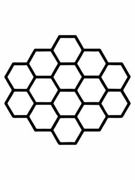 Minimalist Hexagonal Structure Outline vector