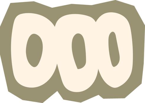 geométrico resumen cadena enlace o Tres bucles forma beige y sabio verde boho elemento para modelo vector