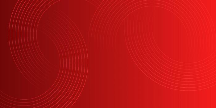 Abstract red background with circular lines vector