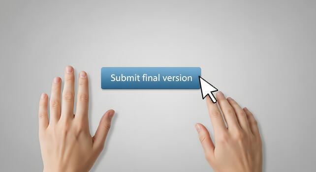 Click Submit Final Version Button with Mouse Pointer for Online Submission photo
