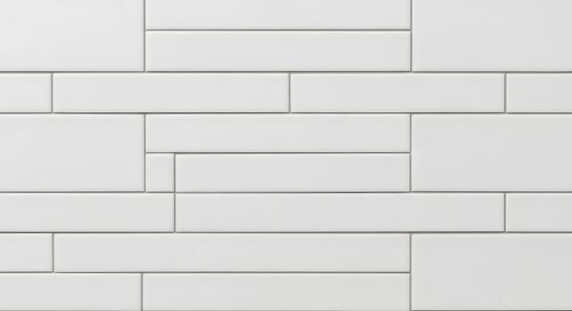 Abstract white rectangular tiles arranged in a geometric pattern, perfect for backgrounds and design projects photo