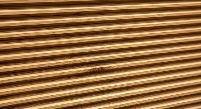 Close-up texture of horizontally slatted wooden panels with a warm, natural grain pattern, offering a minimalist and organic design element photo