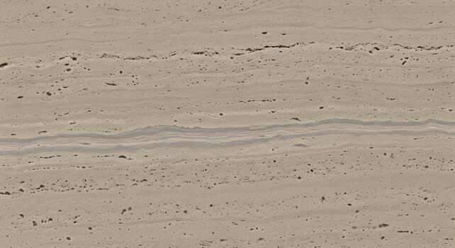 Close-up of a sophisticated beige travertine surface, featuring subtle horizontal veining and characteristic granular texture, ideal for architectural and decorative backgrounds photo