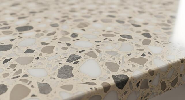 Terrazzo Surface Texture - Neutral Stone Aggregate Pattern photo
