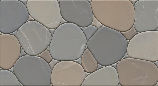 Stone Texture Background A seamless, natural pattern of rounded stones in various shades photo