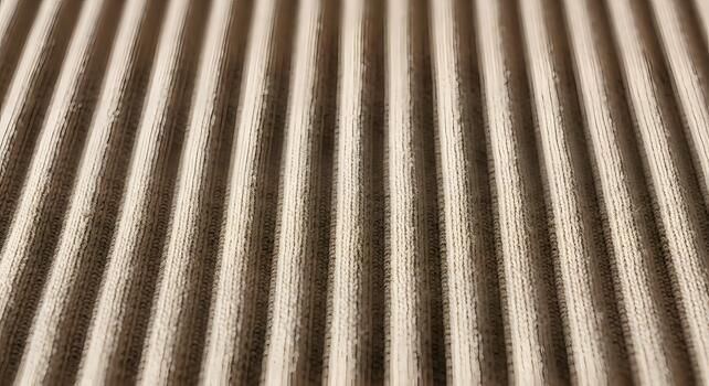 Abstract background showcasing the natural texture of corrugated cardboard with its distinctive wavy ridges and parallel lines, creating a rustic and earthy pattern photo