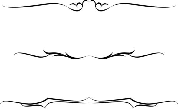 a set of separators for text, graphic elements for album and book covers, black and white retro-style drawing, vintage drawing with decorative elements, line art vector